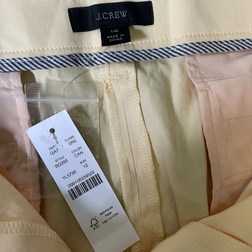 J. Crew Cream Tie-Waist Trousers - Picture 4 of 6